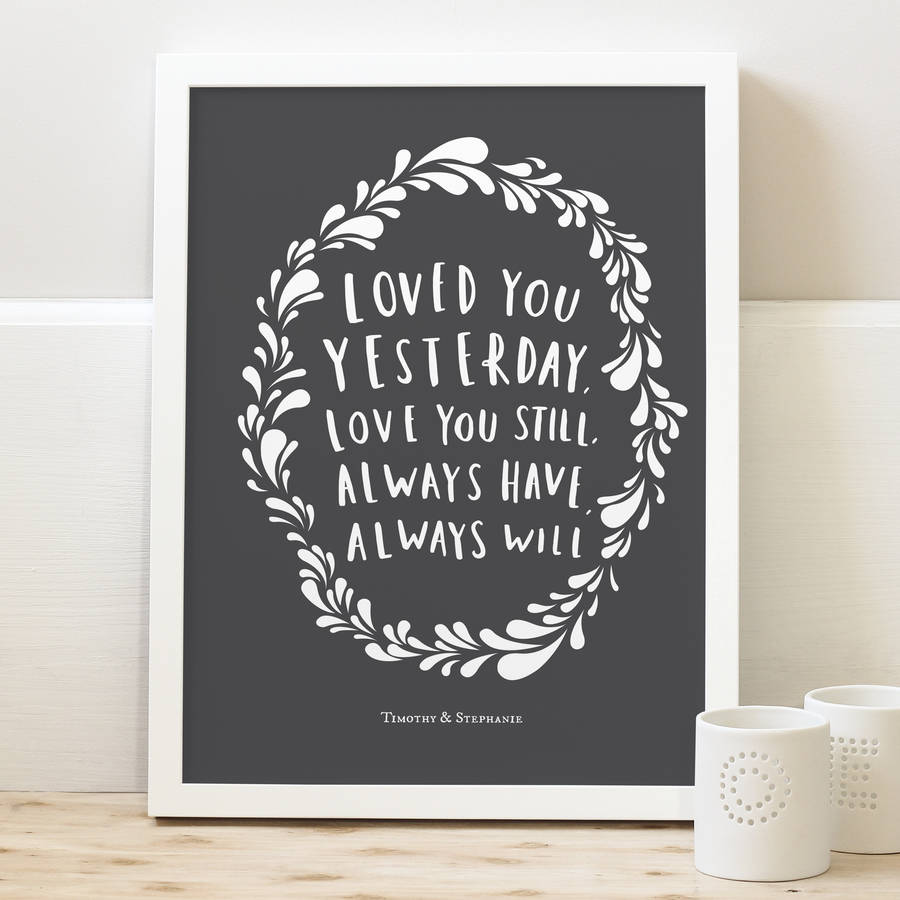 Personalised Wedding Poem Print By Old English Company