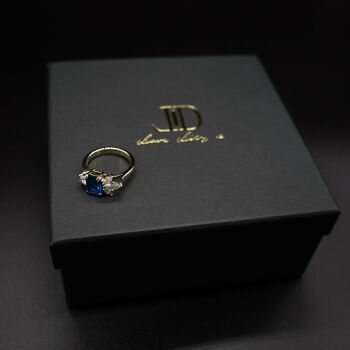 The London Topaz And Diamond 14ct Gold Ring, 4 of 6