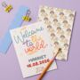 Welcome To The World Personalised New Baby Card, thumbnail 1 of 5