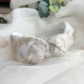 Bridal Lace Knot Headband, 4 of 7
