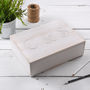 Personalised White Wooden Couples Keepsake Box, thumbnail 1 of 4