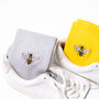 Embroidered Bee Socks, thumbnail 4 of 5
