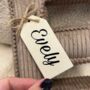 Personalised Wooden Tags Corduroy Fabric Letter, thumbnail 6 of 7