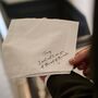 Personalised Black And White Message To The Groom Handkerchief, thumbnail 1 of 5