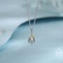Snowdrop Flower Drop Earrings And Pendant Necklace In Sterling Silver, thumbnail 5 of 12