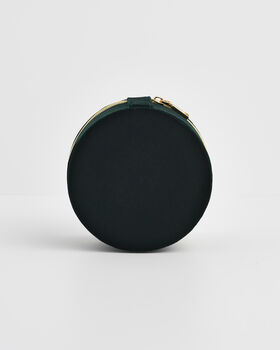 Badger Embroidered Green Circle Jewellery Box, 5 of 6