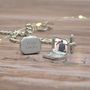 Engraved Cufflinks With Photo Locket, thumbnail 1 of 2