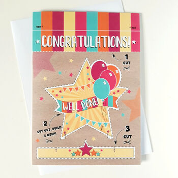 Bright Star Congratulations Card, Cut Out And Keep, 4 of 6