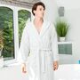 Hooded Nua Men's Heavyweight Cotton Dressing Gown, thumbnail 2 of 7