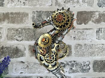 Intricate Steampunk Seahorse Ornament – Figurine, 10 of 10
