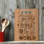 Mother You Are World Chopping Board Mother's Day Gift, thumbnail 6 of 7