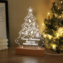 Personalised Christmas Tree Wooden Based LED Light, thumbnail 6 of 11
