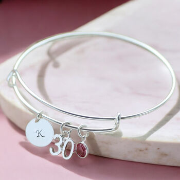 Special Birthday Birthstone Bangle, 2 of 11