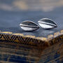 Sterling Silver Leaf Stud Earrings, thumbnail 5 of 6