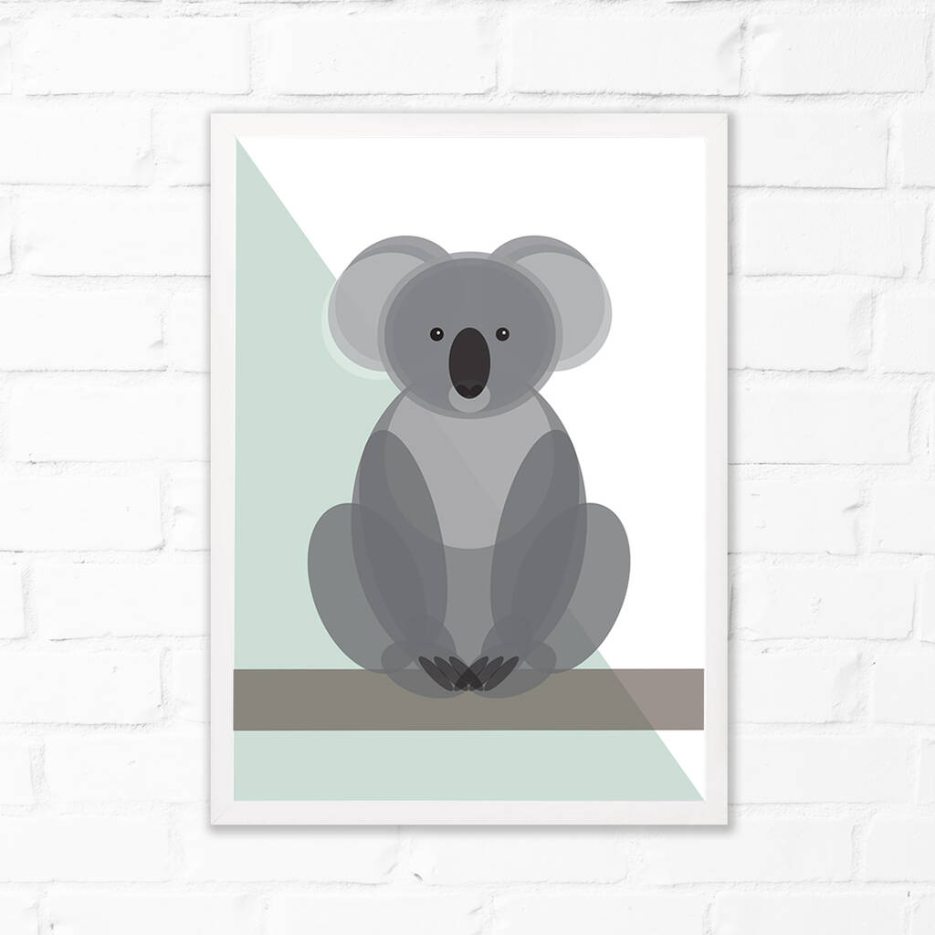Mid Century Koala Art Print Children's By Mimi & Mae