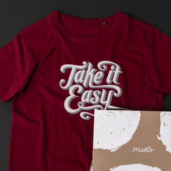 'Take It Easy' Slogan Cotton T Shirt, 3 of 7