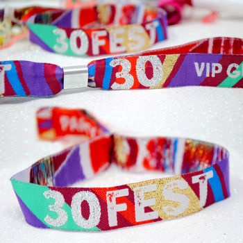 30 Fest 30th Birthday Party Festival Wristbands Favours, 6 of 6