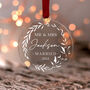 Personalised First Christmas Married Christmas Bauble, thumbnail 7 of 11