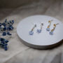 Forget Me Not Freshwater Pearl Stud Earrings, thumbnail 6 of 12