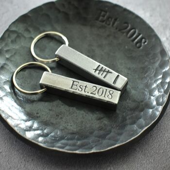 Iron Key Ring For 6th Anniversary Tally Mark, 5 of 12