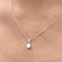 October Birthstone Opal Silver Charm Necklace, thumbnail 4 of 12