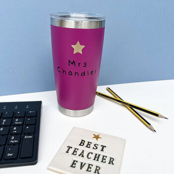 Personalised Best Teacher Travel Mug, 4 of 7