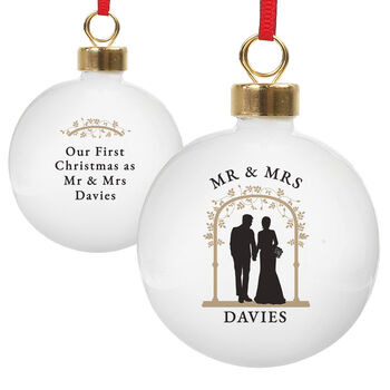 Mr And Mrs Christmas Bauble, 5 of 5