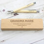 Personalised Classic Wooden Pen And Pencil Box Set, thumbnail 4 of 8