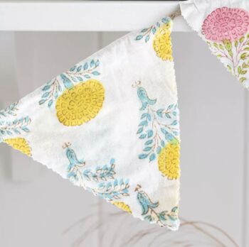 Hand Block Print Bunting Cotton, 2 of 4