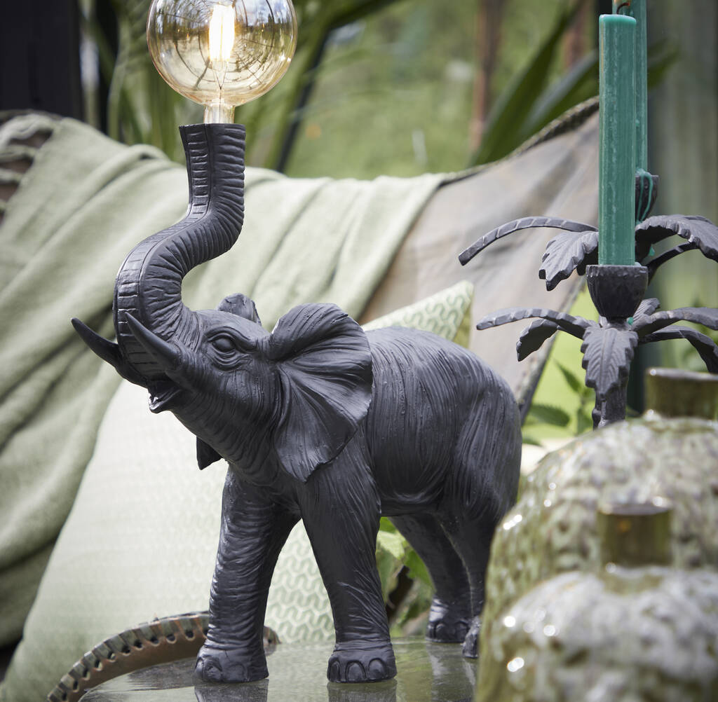 Exotic Elephant Table Lamp By Ella James