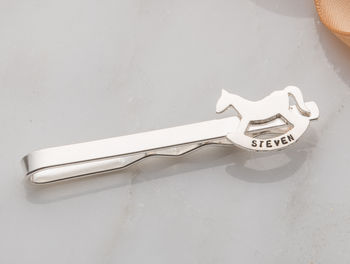 Personalised Rockinghorse Charity Tie Clip, 2 of 4