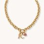 Charm Builder™ Gold Chunky Oval Chain Clasp Charm Necklace, thumbnail 2 of 11