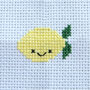 Kawaii Lemon Mini Cross Stitch Kit, thumbnail 4 of 9