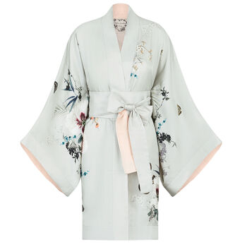 Silk Kimono Dressing Gown Garden Of Dreams, 10 of 11