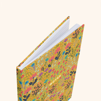 Floral Yellow Hardback A5 Notebook, 3 of 11