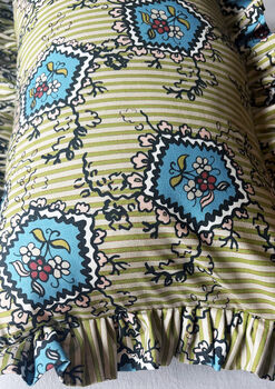 Frill Trim Cotton Cushion, 4 of 7