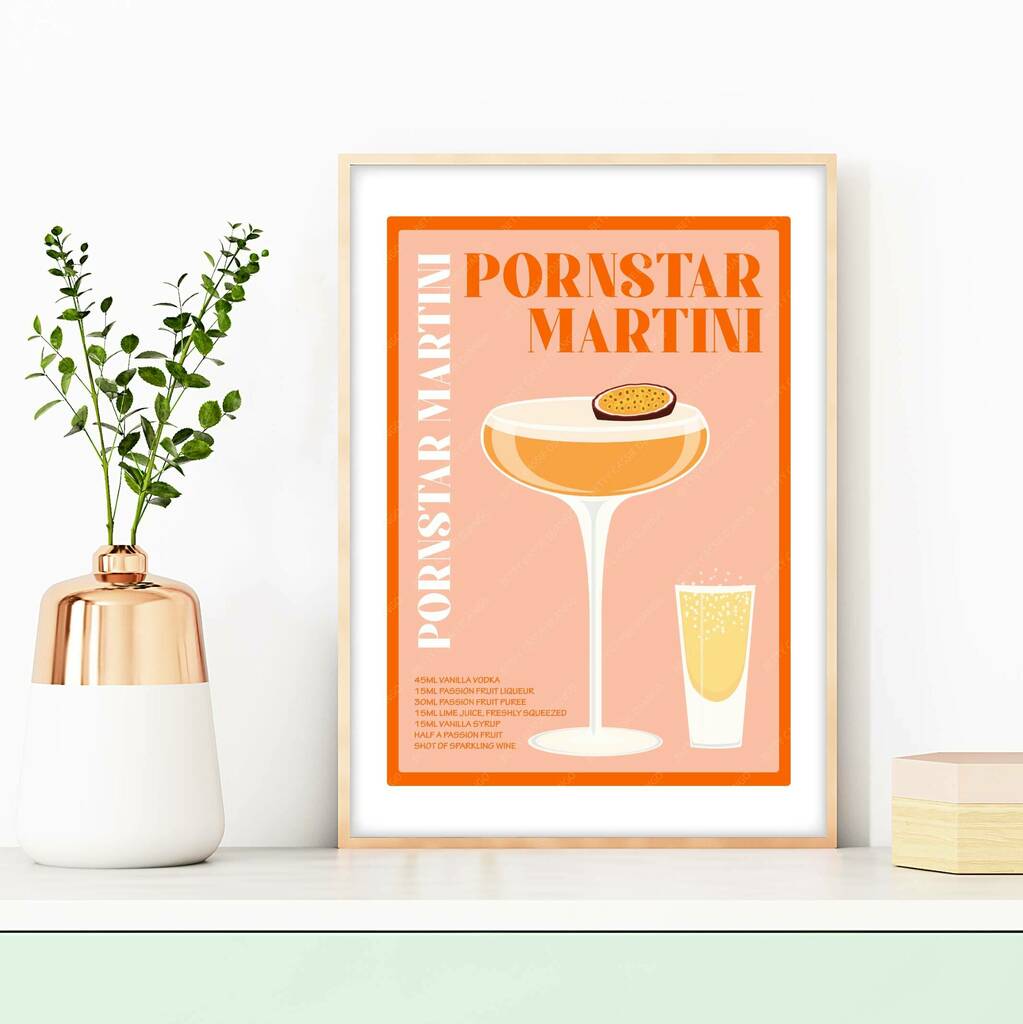 Pornstar Martini Cocktail Print, 1 of 7