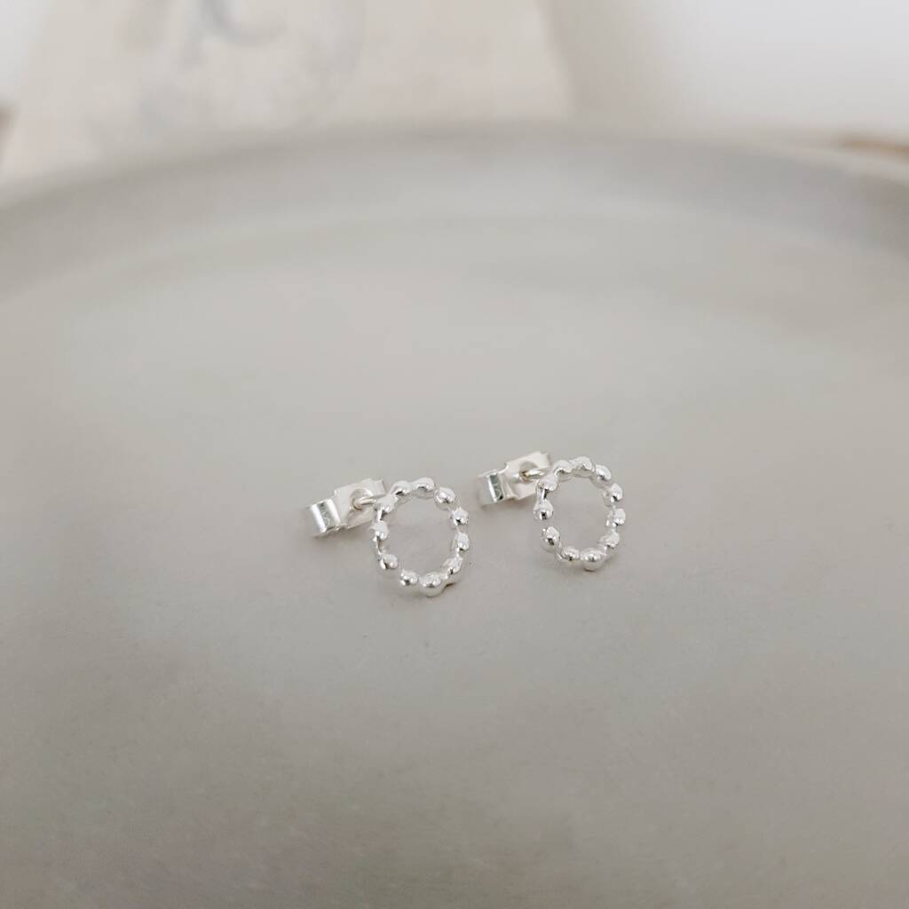 sterling silver circle studs by anna calvert jewellery ...