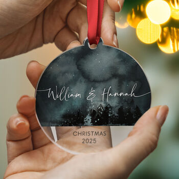 Personalised Couple Christmas Ornament 2025 Acrylic, 5 of 8