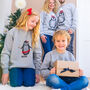 Personalised Applique Penguin Family Christmas Jumpers, thumbnail 1 of 8