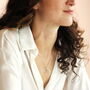 Personalised Name Sterling Silver Family Ring And Birthstone Charm Necklace, thumbnail 3 of 10