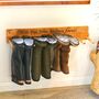 Engraved Oak Welly Boot Rack, thumbnail 2 of 12