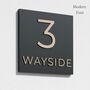 Personalised Square House Sign Options Of Design Colour, thumbnail 4 of 12