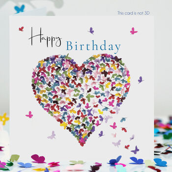 Mum Heavenly Birthday Butterfly Blue Hydrangea Card, 11 of 12
