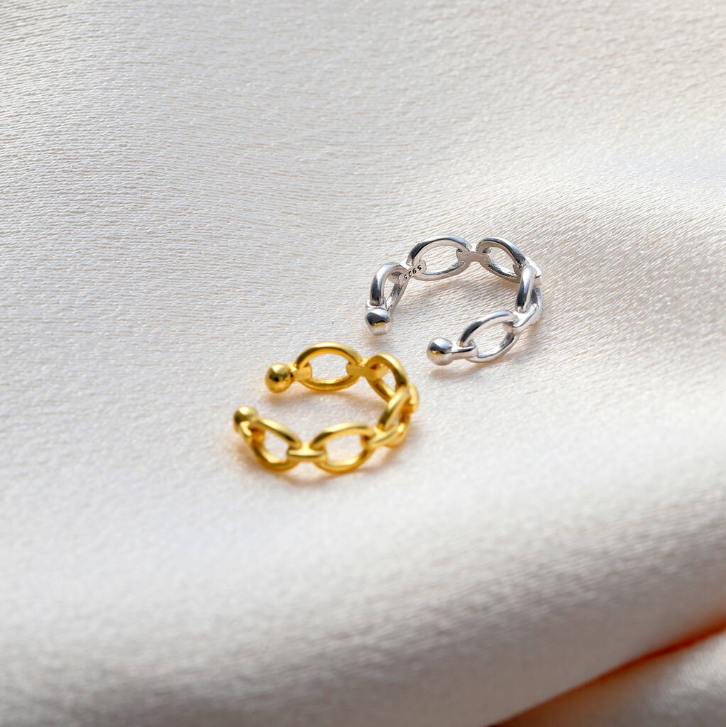 Single Ear Cuff With Chain Design By Attic | notonthehighstreet.com