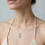 Enso Aqua Stone Necklace, thumbnail 4 of 5