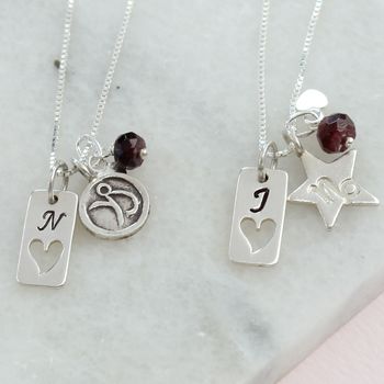 Personalised Zodiac And Silver Tag Charm Necklace, 6 of 12
