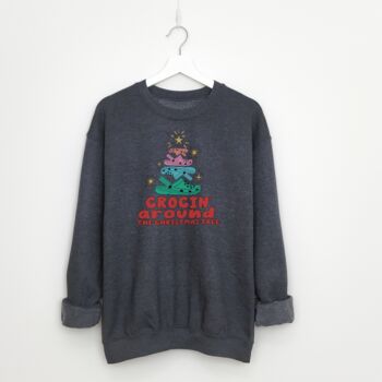 Crocin’ Around The Christmas Tree Sweatshirt – Funny Christmas Jumper, 2 of 3