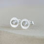 Sterling Silver Birthstone Small Disc Studs, thumbnail 11 of 12