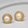 9ct Gold Pearl Earrings. Small Gold Pearl Earrings, thumbnail 1 of 11